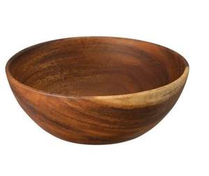 Bol de service en bois contemporain grande capacité, écologique, pour la présentation et le service des aliments - Product Image 2