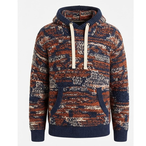 High Density Heavy Cotton Jersey Knitted Winter Hoodie Factory Custom Digital Printing Acid Wash Vintage Style Casual Men's - Product Image 3