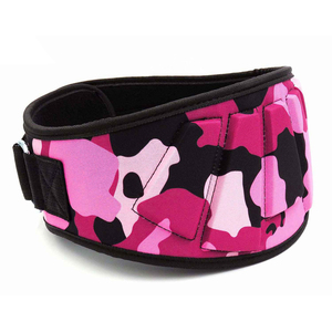 Cinturón de Levantamiento de Pesas de Neopreno Resistente con Estampado Gráfico de Camuflaje y Soporte Lumbar Segmentado - Product Image 1
