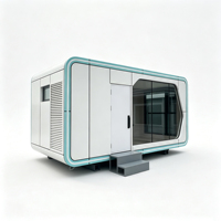 Capsule spatiale intelligente en acier, type B&B, maison mobile avec design de villa et chambre, pour hôtel conteneur, bureau ou boutique dans les zones touristiques