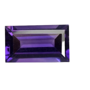 Lupa de Baguette de amatista natural, forma púrpura Rectangular, piedras semipreciosas certificadas IGI, piedras facetadas sueltas, fabricante de Jaipur - Product Image 1