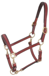 Cabestro de Cuero Premium para Caballo con Correas Ajustables, Herrajes de Latón Resistente en Tono Plateado, Tradicional para Cuidado, Entrenamiento y Equitación - Product Image 1