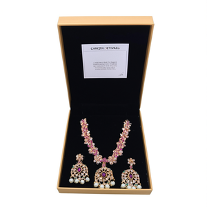 Gold Plated Pearl & Diamond Designer Choker Necklace Set with Oxidized Polish Finish Regular Length for Wedding Party Gift - Product Image 2