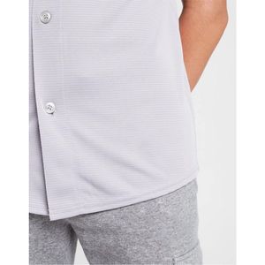 Maillot de baseball unisexe gris à manches courtes avec cordon de serrage, respirant, en maille, coupe régulière, toutes saisons, 100% respirant - Product Image 3