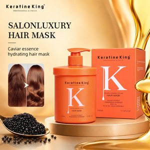 Masque Capillaire Luxe au <span class=keywords><strong>Caviar</strong></span> Or Liquide – Traitement Réparateur Lissant pour Cheveux Secs et Abîmés, Anti-Frisottis, Halal, Vente en Gros pour Salons 500ml - Product Image 1