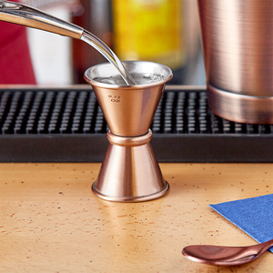 Jigger à bière 100% cuivre, double face en acier inoxydable et cuivre, verre doseur en cuivre, prix abordable - Product Image 1