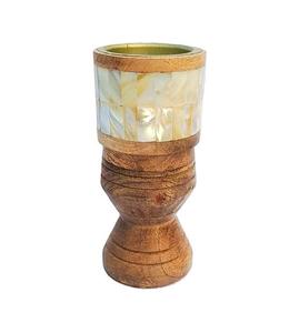 Decorative MOP Inlay Bakhoor Incense Burner Metal Top For Ramadan Eid Gift <b>Wooden</b> Cylinder Mabkhara Luxury Home Decor Censer - Product Image 3