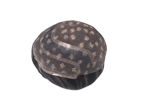 Peluca de Cabello Humano Remy Indio con Ondas Profundas y Rizadas para Hombre, Cabello Taz, Base de PU con Frente de Encaje, 38 mm, 140%, Izquierda/Derecha - Product Image 4