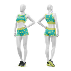 Conjunto Deportivo de Yoga para Mujer, Tallas Grandes, Ligero, Ecológico, de 2 Piezas, Transpirable, con Estampado, Personalizable con Logotipo OEM/ODM, Sujetador Deportivo Sin Costuras - Product Image 1