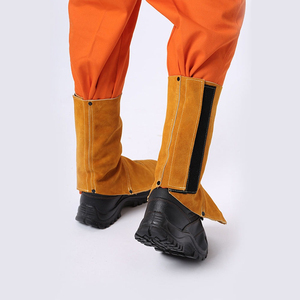 Couvre-chaussures de soudage de sécurité en cuir suédé de vache, renforcés et cousus, service OEM ODM, tarifs les plus bas - Product Image 6