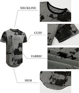 เสื้อยืดคอกลมแขนสั้นทรงปกติสำหรับผู้ชาย พิมพ์ลายสกรีนสีเทาดำ ผ้าเจอร์ซีย์ลำลอง ระบายอากาศได้ดี แห้งเร็ว น้ำหนัก 220 กรัม - Product Image 5