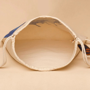 ถุงผ้าฝ้ายรักษ์โลกแบบมีเชือกผูก ใช้ซ้ำได้สำหรับใส่ของชำ ช้อปปิ้ง และจัดเก็บของใช้ประจำวันเพื่อการใช้ชีวิตอย่างยั่งยืน - Product Image 4