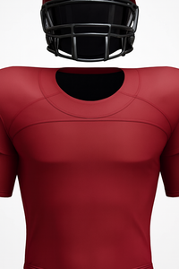 Men's Red American Football Uniform Fitted Short Sleeve Moisture Wicking Polyester Practice <b>Game</b> Wear Wholesale Factory Supplier - Product Image 5