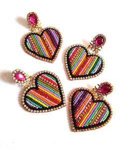 Pendientes de Perlas de Imitación con Cuentas Hechas a Mano, Elegantes y Novedosos, Color Rosa, Diseño de Mariposa, para Mujer, Venta al por Mayor - Product Image 1