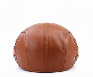 Premium Genuine Cowhide Leather Flat Cap – Vintage Ivy Driving <b>Hat</b> for Men - Product Image 5