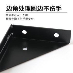 Support d'angle à trois côtés épaissi, support d'angle droit à 90 degrés en forme de L en fer pour supports de meuble, de lit et d'étagère, connecteurs - Product Image 4