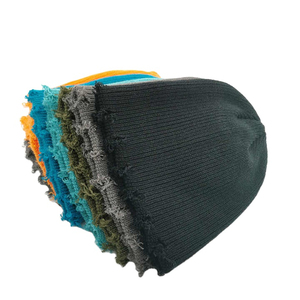 Wholesale Custom Logo Cashmere Dobby Jacquard Beanie <b>Hats</b> with Glitter Print & Sequin Embroidery Unisex Adult Winter Warm - Product Image 2
