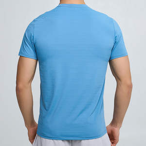 Camisetas de Gimnasio para Hombre de Spandex/Poliéster OEM/ODM, Impresión de Logotipo Personalizado, Ropa Deportiva de Secado Rápido, Ropa para Correr, Camisetas de Entrenamiento - Product Image 2