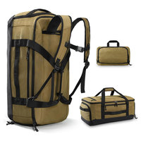 Tas Ransel Duffel Konvertibel Kapasitas Besar Bahan Polyester Berkualitas Tinggi, Tali Selempang Dapat Disesuaikan, Resleting, Pengisian Daya USB, Tahan Air, Awet, Cocok untuk Gym