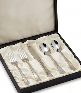 Ensemble de couverts en acier inoxydable martelé artisanal de qualité supérieure pour mariages, hôtels et restaurants haut de gamme – Parfait pour les services de table - Product Image 6