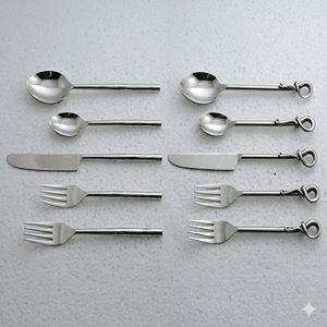 Luxury Full Stainless Steel Cutlery Set <b>Mirror</b> Polished & <b>White</b> MOP Handle Dinnerware Set of 4 Pcs Home Kitchen Hotel Party Use - Product Image 2