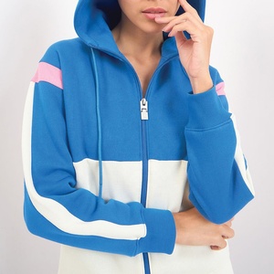 Custom <b>Women</b> Colorblock Tracksuit Two Piece Set Casual Heather Grey Zip Up Jacket Joggers <b>Sweatpants</b> <b>Women</b> Sportswear - Product Image 6