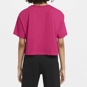 Women's Plain Pink Cropped tanktop Premium Cotton Crew Neck Short Sleeve Casual Summer <b>Crop</b> <b>Top</b> Custom Logo OEM - Product Image 4
