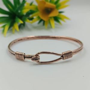 Bracelet en cuivre rustique pour hommes, réglable, style manchette, pour l'arthrite - Product Image 2