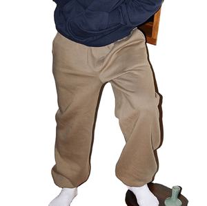 Pantalones de chándal con logotipo personalizado para hombre, Pantalones estampados con cordón marrón liso, pantalones de chándal en blanco, pantalones de cintura elástica teñidos de lana marrón - Product Image 5