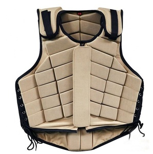 <b>Red</b> Equestrian Riding Vest Unisex Neoprene Safety Protector Sleeveless Drawstring Closure Breathable Solid Design - Product Image 6