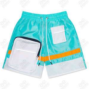 Lightweight Nylon Windbreaker Fitness <b>Jacket</b> with Hood Zipper Printed Casual Outdoor Summer Wear <b>Short</b> Set for Men - Product Image 4