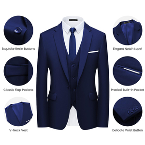 Nouvel ensemble élégant de pantalon et veste de mariage pour homme avec logo personnalisé – Costume d'affaires pour homme à prix abordable en promotion - Product Image 3