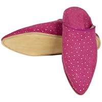 Babouches marocaines Biyadina pour femmes, dessus et doublure en cuir véritable, semelle en caoutchouc, chaussures confortables pour la maison, taille 5