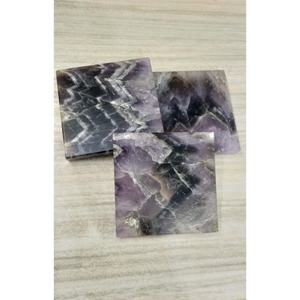 Tranches carrées d'agate améthyste naturelle polies en gros, pierres naturelles, artisanat en cristal, roches de jade, minéraux, tranches d'agate - Product Image 4