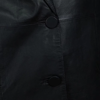 Blazer en cuir PU noir grande taille pour femme, veste à revers à manches longues coupe régulière coupe-vent pour printemps, automne, hiver