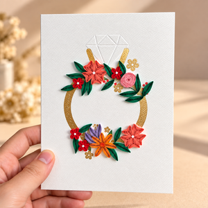 Tarjeta de Papel Quilling Personalizada con Diseño Romántico, la Mejor Papelería, Tarjeta de Felicitación Hecha a Mano, Estampado en Lámina Dorada, Relieve de Diamantes, B2B - Product Image 5