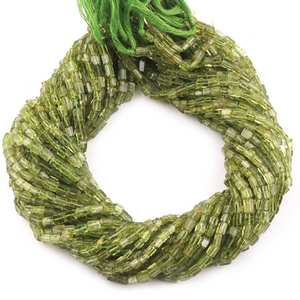 Natural Peridot Smooth Rectangle Gemstone Loose Beads Top Quality Peridot 5-6mm Beads For Jewelry Making Supplies Wholesale - Product Image 6