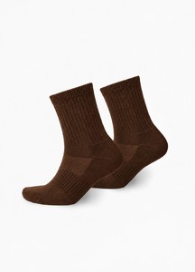 <b>Men's</b> <b>Black</b> Crew <b>Socks</b> Cotton Blend Anti-Slip Solid Knitted Ribbed Cuff Standard Thickness Athletic Style - Product Image 6