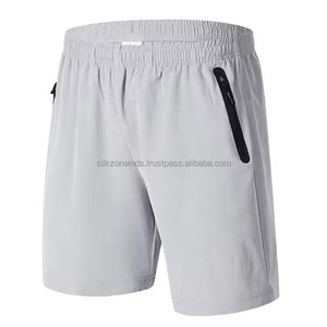 Factory Direct Custom <b>Men's</b> 100% Cotton <b>Shorts</b> Mid Waist Casual Sports Style Comfortable Fit Solid Pattern Quick Dry Drawstring - Product Image 5