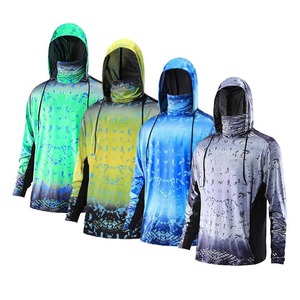 Camisetas de Pesca con Capucha para Pescadores Activos - Protección UPF 50+ Color Degradado Spandex/Poliéster Impermeable Transpirable Antibacteriano - Product Image 1