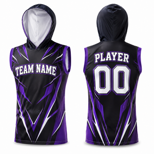 Custom Sleeveless Football Warm Up Hoodie Game Day Training Hooded Jersey Sublimated Team Wear OEM Manufacturer - Product Image 1