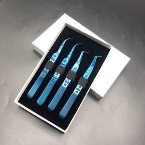 แหนบปลายขนตาแบบโค้งเจระดับมืออาชีพปลายต่อขนตาจับรูปหัวใจทำจากสแตนเลสสีทองกุหลาบพลาสม่า - Product Image 6