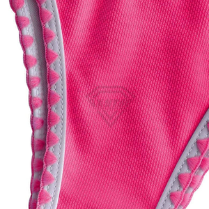 Ensemble bikini rose deux pièces avec bordure contrastée et cordon de serrage, maillots de bain sexy pour l'été, vêtements de plage pour femmes - Product Image 6