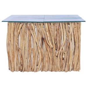 โต๊ะกาแฟไม้สักสีน้ำตาลอ่อน สไตล์มินิมอลขนาดกลาง - Product Image 2