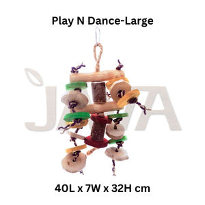 Java ของเล่นสำหรับสัตว์เลี้ยงทำจากไม้เนื้อแข็งเป็นมิตรต่อสิ่งแวดล้อมสำหรับให้นกเคี้ยวเล่นและเต้นรำ - Product Image 2