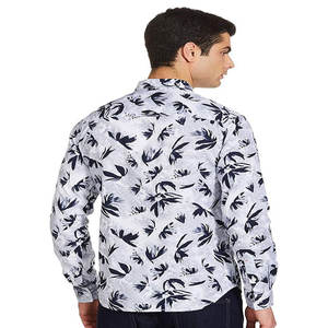 Camisa de negocios informal con cuello polo de tela de algodón 100% para hombre con etiqueta privada personalizada, camisa de vestir formal larga ajustada corta para hombre - Product Image 2