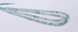 Cuentas facetadas de aguamarina natural de 4-5.5 mm, cuentas de piedras preciosas de aguamarina azul de 17 pulgadas, cuentas sueltas de aguamarina sfumada. - Product Image 2