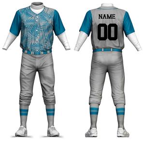 Conjunto de uniforme de béisbol Premium de alta calidad para jóvenes, último estilo, patrón liso, Jersey, ropa deportiva para hombres, venta al por mayor, jersey de retroceso - Product Image 1