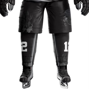 Jersey de Hockey sobre Hielo Personalizado, Negro, con Patrón, Tejido de Malla Transpirable, Cierre de Media Placa con Cordones, Uniforme para Adultos - Product Image 4