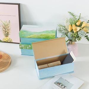 กล่องของขวัญแม่เหล็ก TH CBB-573 กล่องบรรจุภัณฑ์กระดาษพิมพ์ลายตามสั่ง กล่องเก็บของพับได้พร้อมฝาปิด สำหรับเครื่องสำอางและเสื้อผ้า - Product Image 6